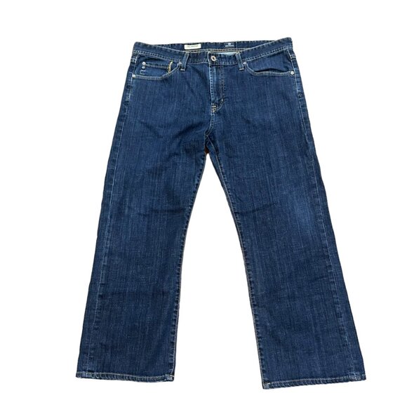 AG Adriano Goldschmied The‎ Protege Straight Leg Dark Wash Denim Jeans Size 38R - Picture 1 of 8